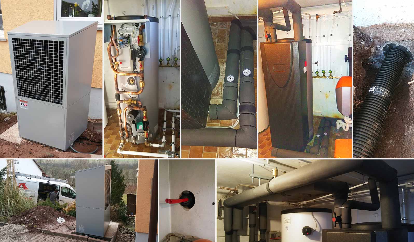 Wärmepumpe, Installation in Tiefenbach